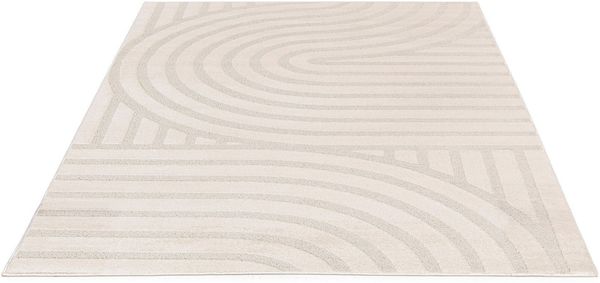 OTTO home Teppich Rubi, Supersoft, 3D- Design, weiche Haptik, rechteckig, Höhe: 9 mm, softer Kurzflor, pflegeleicht, Wohnzimmer, Esszimmer, Schlafzimmer