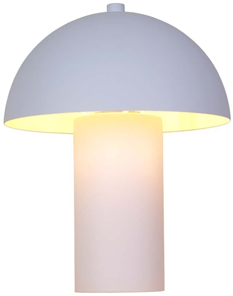Tischleuchte, Metall weiß matt, H 26 cm