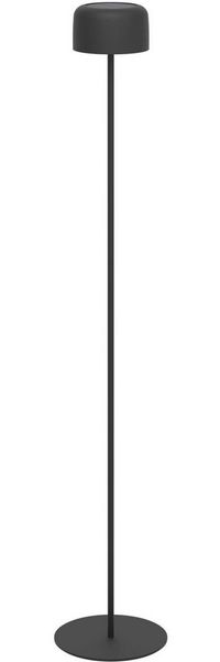 EGLO Solar Stehlampe Roccanova, Akku Standleuchte für Innen und Außen, Wohnzimmer Lampe touch dimmbar in 3 Stufen, Solarlampe aus Stahl in Schwarz, warmweiß, IP44