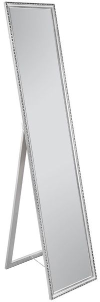 Standspiegel Loreley, Glas, Holz, Silber, Verspiegelt