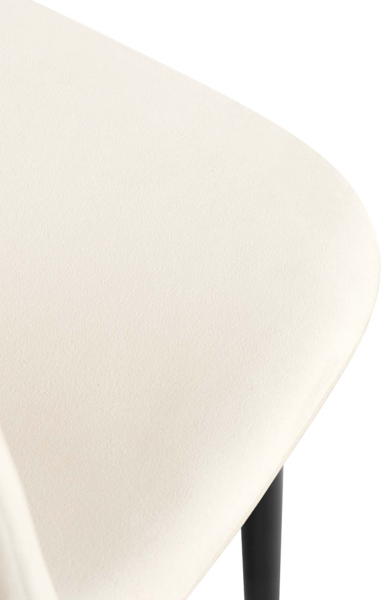 CLP Esszimmerstuhl Napier gepolstert mit Rückenlehne,creme Samt Bild 6