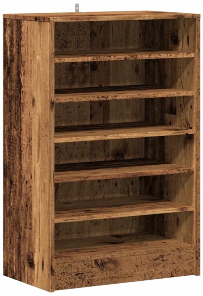 vidaXL Schuhschrank Altholz-Optik 60x35x92 cm Holzwerkstoff 856702