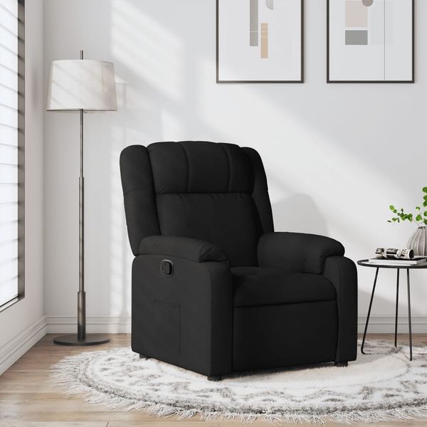 vidaXL Relaxsessel, schwarzer Stoff 3206202