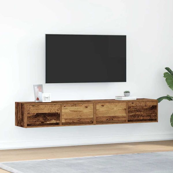 vidaXL TV-Schränke 2 Stk. Altholz-Optik 80x31x25,5 cm Holzwerkstoff 861523