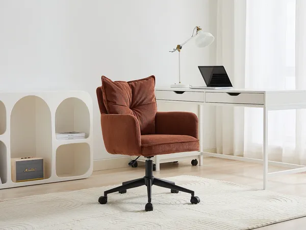 Vente-unique - BATARU Office chair Stoff Rot - B 64 cm x H 80 cm88 cm x L 59,5 cm