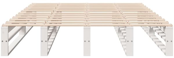 vidaXL Massivholzbett ohne Matratze Weiß 120x190 cm Kiefernholz 850864 Bild 4