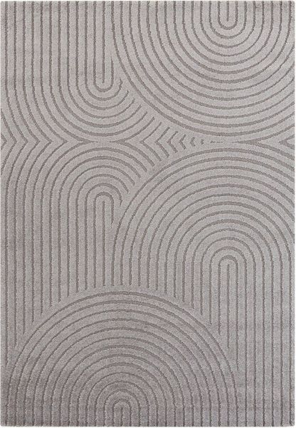 ELLE DECORATION Designteppich Panglao, rechteckig, Höhe: 14 mm, flauschiger uni Kurzflor, Hoch Tief Struktur, modern, Wohnzimmer