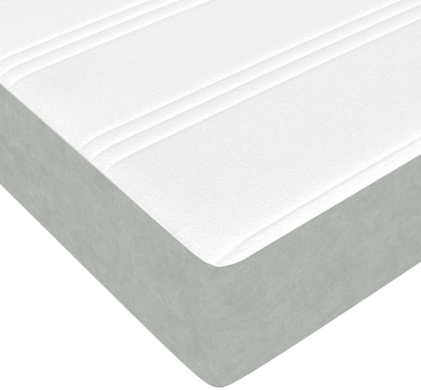 vidaXL Bettrahmen mit Matratze Hellgrau 140 x 190 cm Stoff 3399060 Bild 9