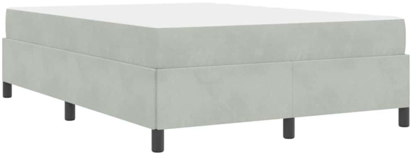 vidaXL Bettrahmen mit Matratze Hellgrau 140 x 190 cm Stoff 3399060 Bild 7