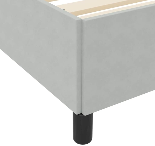 vidaXL Bettrahmen mit Matratze Hellgrau 140 x 190 cm Stoff 3399060 Bild 8