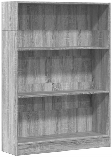 vidaXL Bücherregal Grau Sonoma 80x24x109 cm Holzwerkstoff 857840