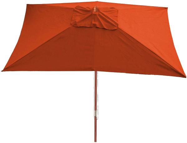 Sonnenschirm Florida, Gartenschirm Marktschirm, 3x4m Polyester/Holz 6kg ~ terracotta