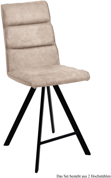 Thekenstuhl drehbar (2er-Set) Devinne 47 x 109 x 60 Schwarz/Natur