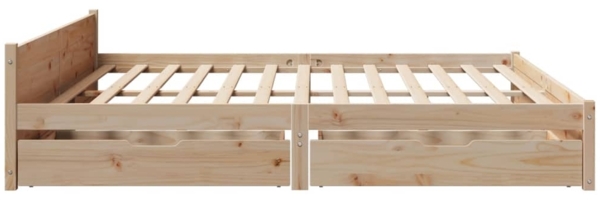 vidaXL Massivholzbett ohne Matratze 180x200 Kiefernholz 3301694 Bild 6