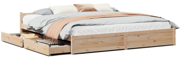 vidaXL Massivholzbett ohne Matratze 180x200 Kiefernholz 3301694 Bild 1