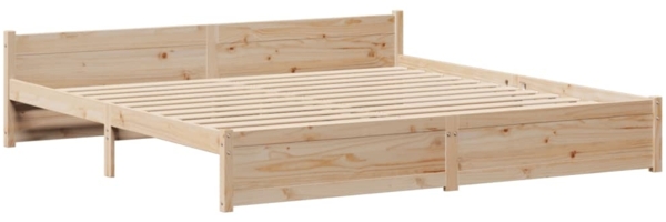 vidaXL Massivholzbett ohne Matratze 180x200 Kiefernholz 3301694 Bild 4