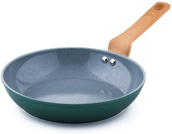 CS Koch-Systeme Bratpfanne PURE, antihaftbeschichtet, grün, Aluminium (1-tlg), antihaftbeschichtet