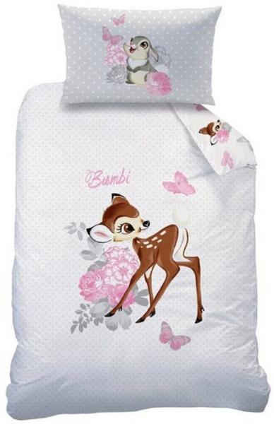 Baby Flanell Wende Bettwäsche Disney Bambi 100 x 135 cm Biber