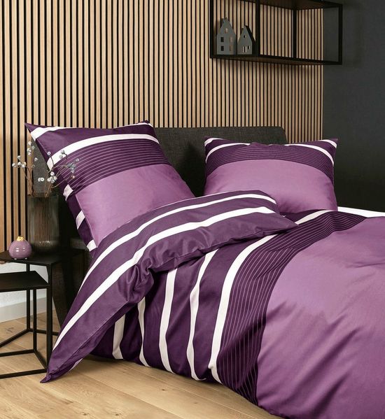 Janine Bettwäsche J. D, Mako-Satin, 2 teilig, Bettwäsche im Streifen-Design in verschiedenen Qualitäten