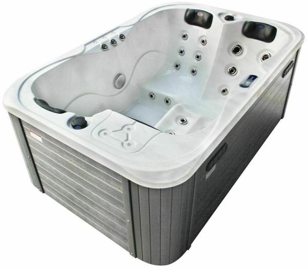 XXL Luxus SPA LED Whirlpool SET 195x127cm Outdoor-Indoor Pool Ozon 3 Personen-+-