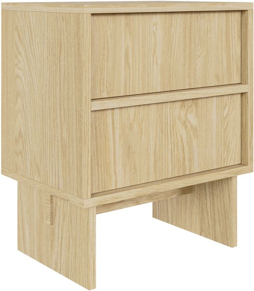 Selsey 'Sanva' - Nachttisch 2-schubladig, geölte Eiche, 50 cm