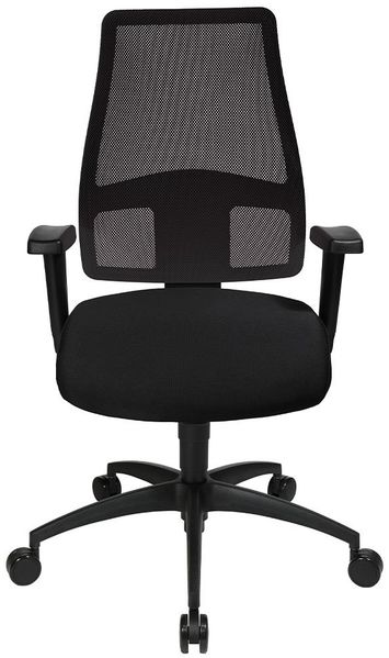 Drehstuhl Caesar / Comfort SY, Netzstoff, Stoff, Schwarz, 70 x 118 x 70 cm