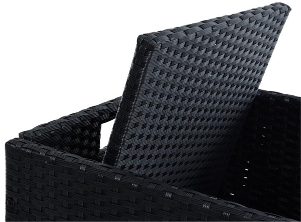Polyrattan Sitzgruppe Gartenmöbel Set Rattanmöbel 4 Personen Gartenset Schwarz Bild 2