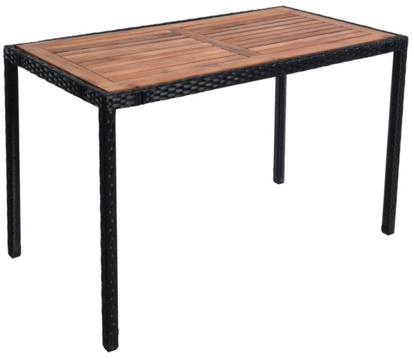 Polyrattan Sitzgruppe Gartenmöbel Set Rattanmöbel 4 Personen Gartenset Schwarz Bild 7