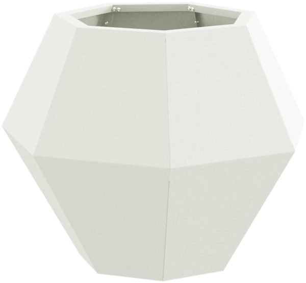 vidaXL Pflanzkübel Weiß 50 x 50 x 40 cm Stahl 884054