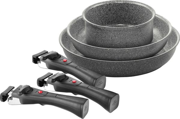 Ballarini Ballarini Torre Set bestehend aus 2 Bratpfannen (24 + 28 cm) + Stielkasserolle 16 cm 1029410