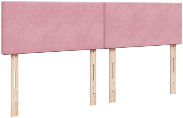 vidaXL Boxspringbett mit Matratze Rosa 200x200 cm Samt 3286401 Bild 8