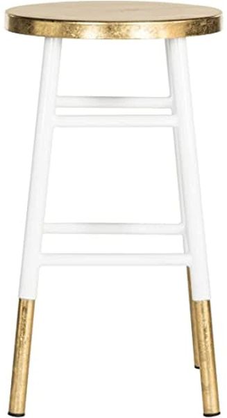SAFAVIEH Glam Bar & Counter Stool, in White and Gold