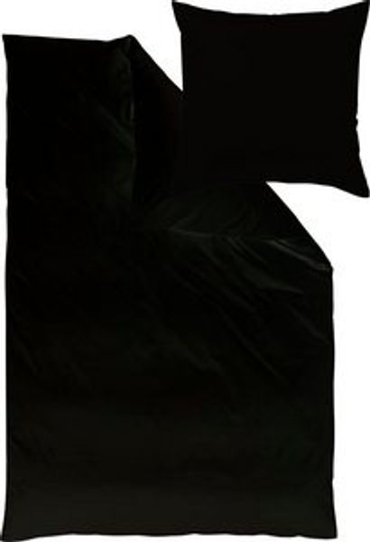 Uni-Mako-Satin - Curt Bauer Uni 135x200 + 80x80 cm-3318 schwarz Bild 6