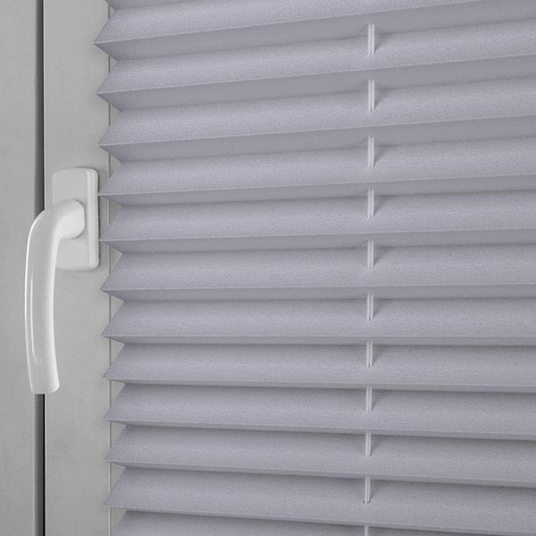 Sekey Plissee Faltrollo Klemmfix ohne Bohren Silbergrau 80x150 cm Bild 4