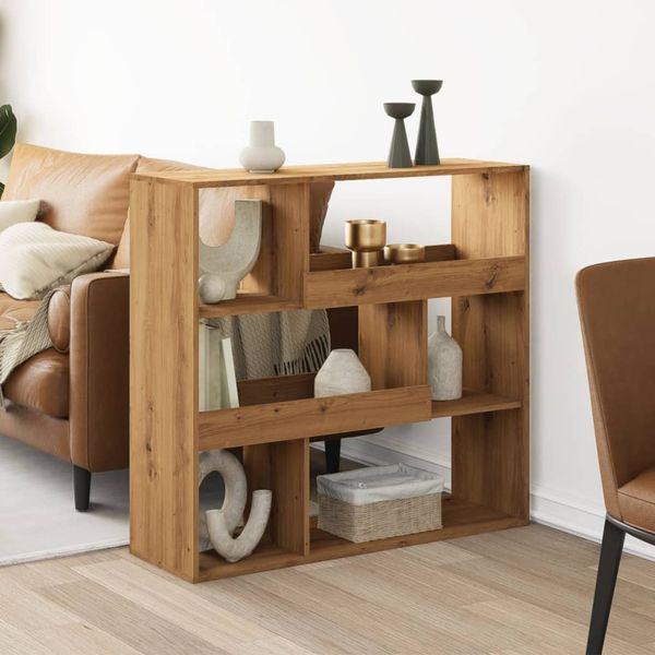 Bücherregal, Raumteiler Artisan-Eiche 100x33x94,5 cm Holzwerkstoff