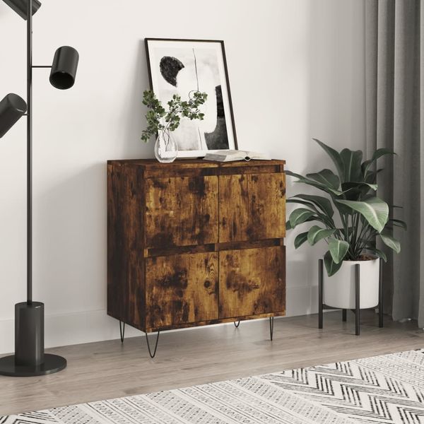 vidaXL Sideboard Räuchereiche 60x35x70 cm Holzwerkstoff 831217