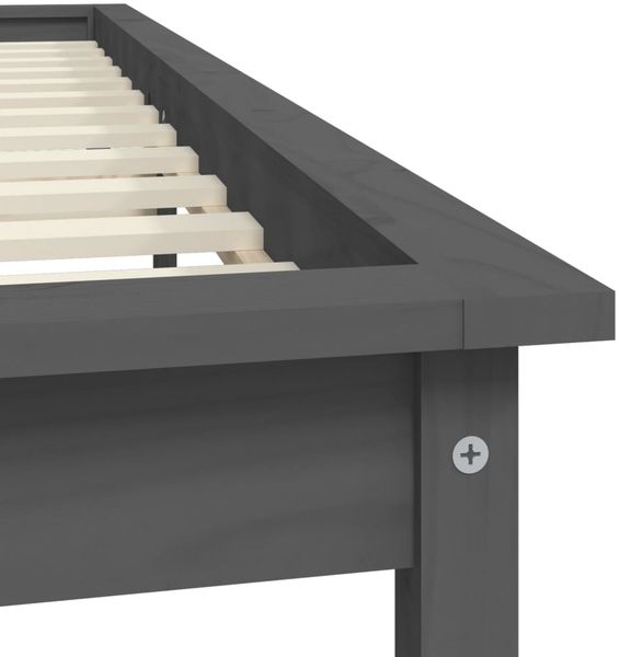 vidaXL Massivholzbett Grau 160x200 cm Kiefer 820553 Bild 7