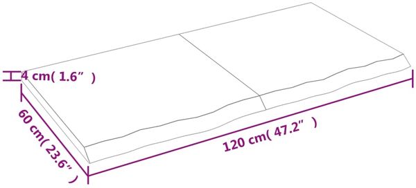 vidaXL Wandregal Hellbraun 120x60x(2-4) cm Massivholz Eiche Behandelt 363698 Bild 9