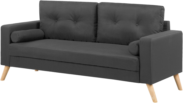 2-Sitzer Sofa Polsterbezug dunkelgrau KALMAR Bild 4