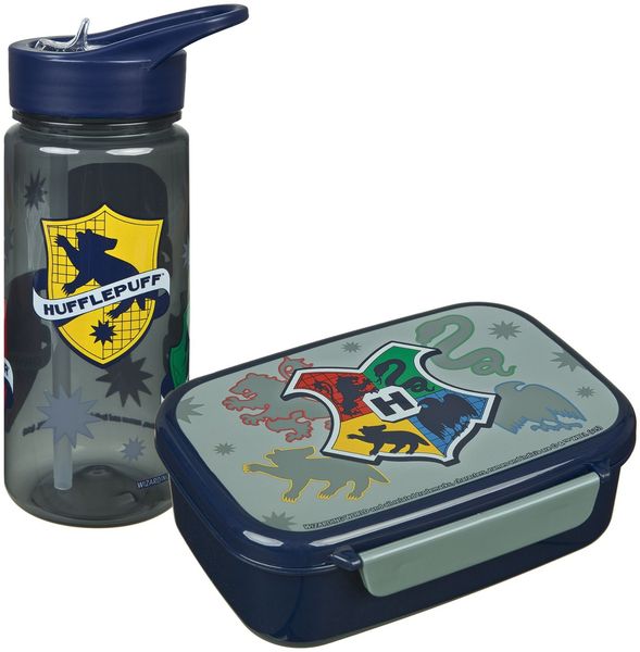 Harry Potter Lunch Set mehrfarbig Verpflegungsset Brotdose Trinkflasche für Schule und Freizeit