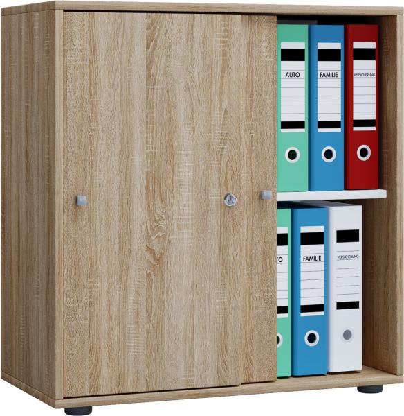 Büroschrank Aktenschrank Mehrzweckschrank Kommode Sideboard Schrank Eiche Dekor