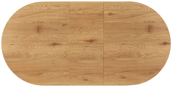 HOME DELUXE Essgruppe Oval Ausziehbar inkl. Sternfuß - 160 x 100 cm Light Oak 6 Stühle Creme Bild 6