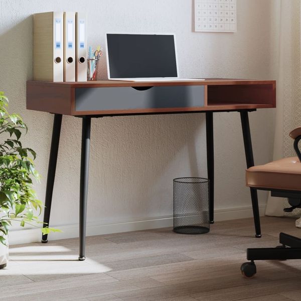 vidaXL Computertisch mit Schublade Braun 110x50x75 cm Holzwerkstoff 358621