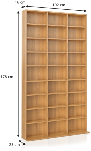 Cd-Regal Jukebox Buche 102 x 178 cm Vicco Bild 3