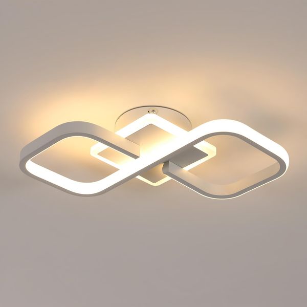 Comely Deckenleuchte Quadrat 36W 4050LM 40.5cm Acryl Deckenlampe Moderne Beleuchtung Warmes Licht 3000K Deckenbeleuchtung Energiesparend für Schlafzimmer Wohnzimmer Flur