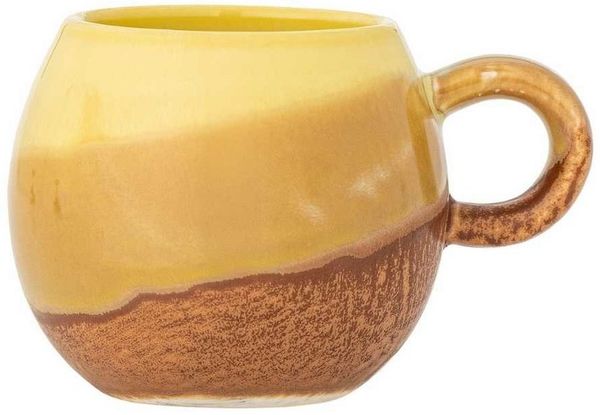 Bloomingville Becher Bloomingville Becher PAULA Gelb Braun mit Henkel