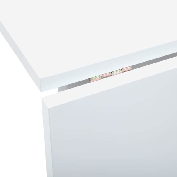 vidaXL Esstisch Weiß Massivholz Gummibaumholz 4102534 Bild 10