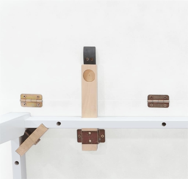 vidaXL Esstisch Weiß Massivholz Gummibaumholz 4102534 Bild 9