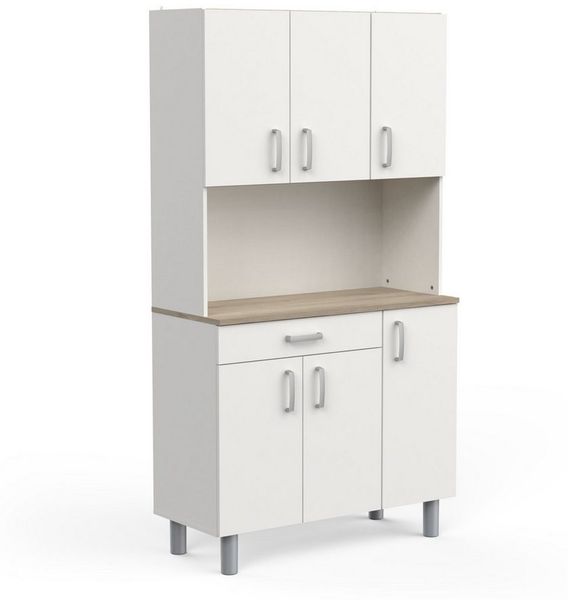 habeig Küchenbuffet Küchenbuffet Küchenschrank Singleküche #206 Badschrank Küchenregal extra schwer