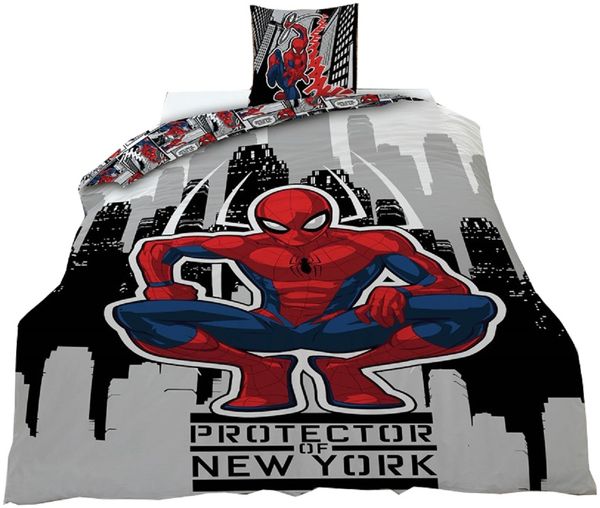 Marvel Spiderman Bettwäsche Set 140 × 200 cm mit Kissenbezug 65x65 cm
